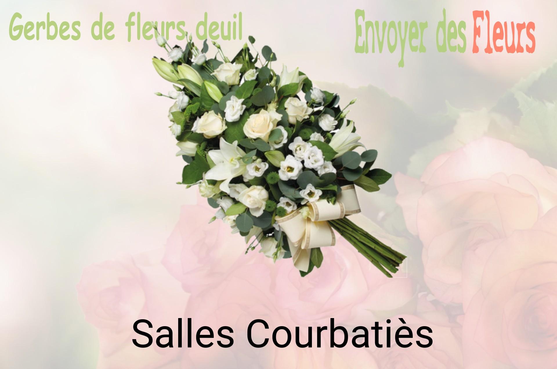 Gerbe de fleurs de deuil livrée à Salles-Courbatiès